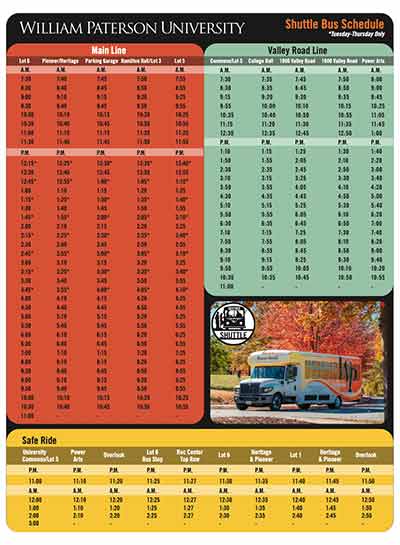 Shuttle Bus Transportation William Paterson University