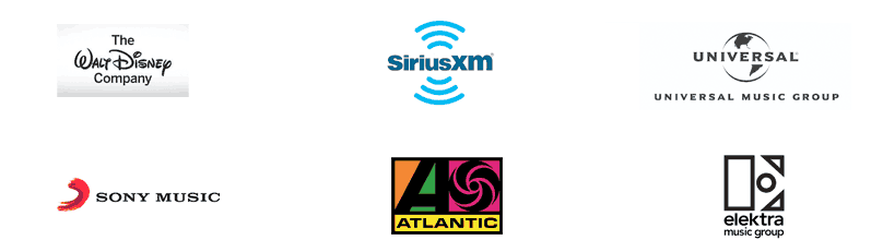 Sony Music, Sirius XM, Universal Music Group, Atlantic Records, Elektra Music Group, Walt Disney Company Center